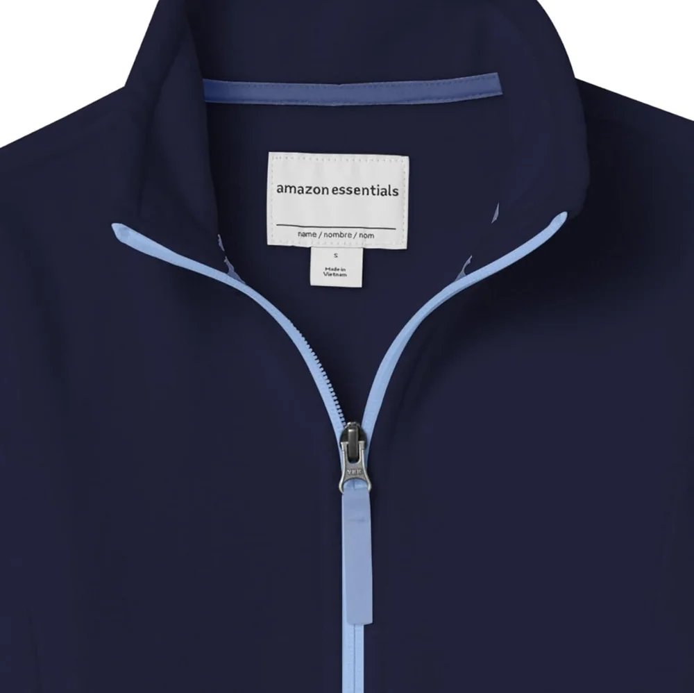 Amazon Essentials Large Navy Blue Girls' Polar Fleece Full-Zip Jacket